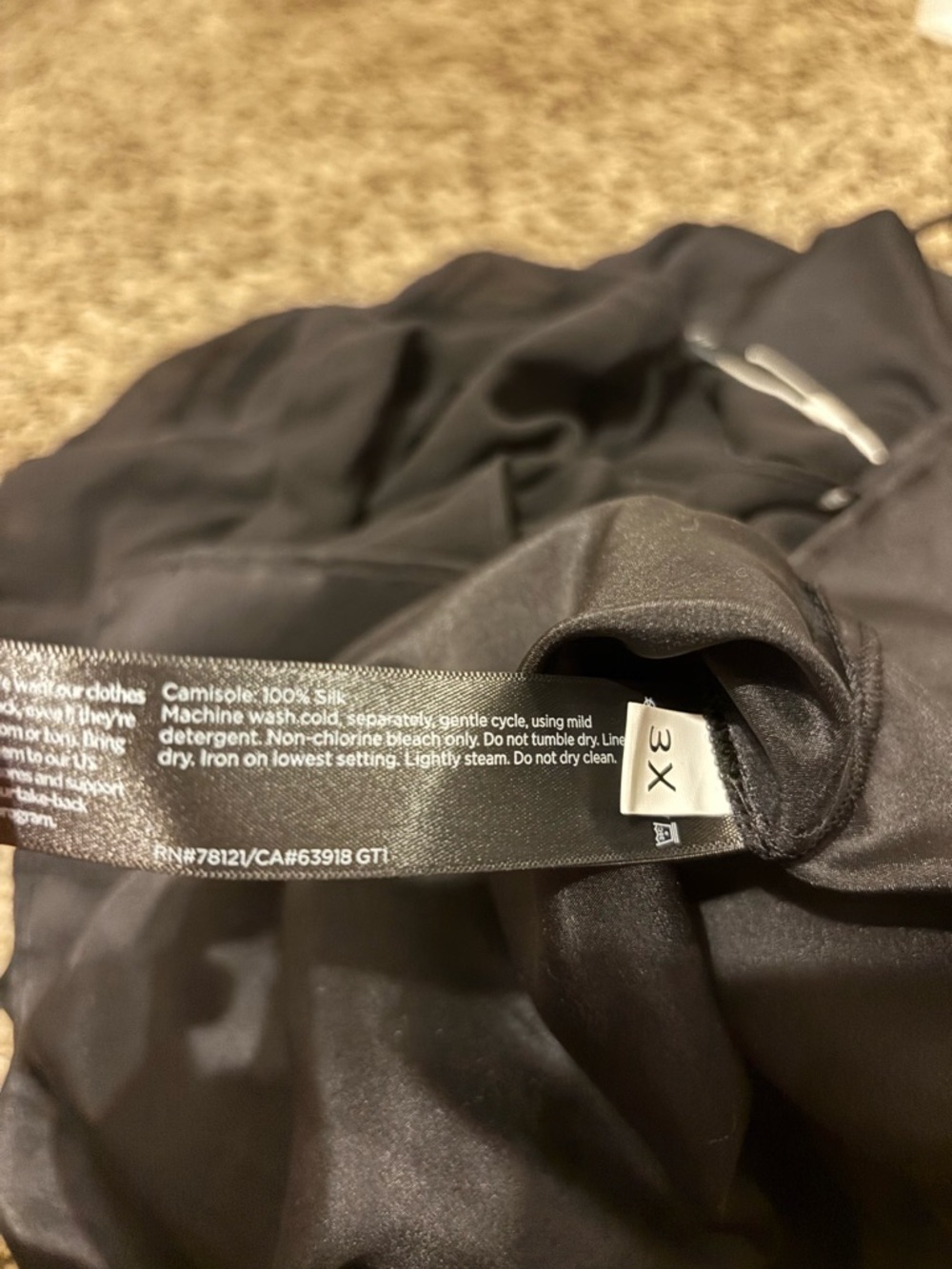 Eileen Fisher Black Ballet NK Boxy Dress Camisole: 100% Silk NWT with small flaw - Picture 8 of 8
